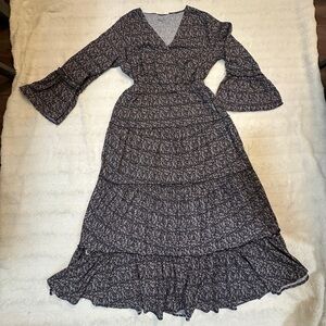 DownEast Floral Long Sleeve Dress